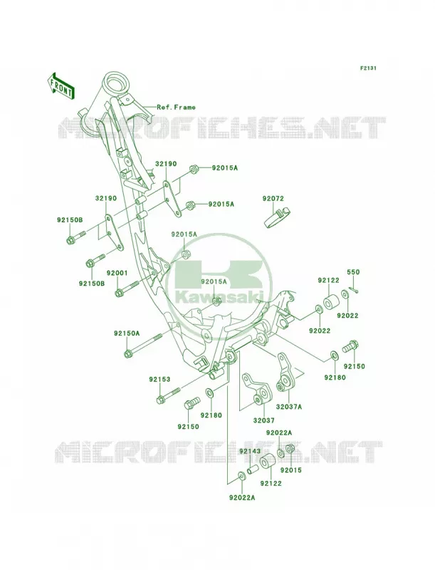 Frame Fittings Kawasaki MOTOS 100 2011 KX100  KX100DBF