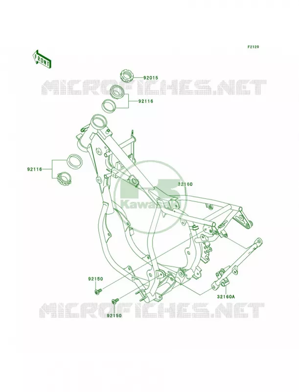 Frame Kawasaki MOTOS 65 2011 KX65   KX65ABF