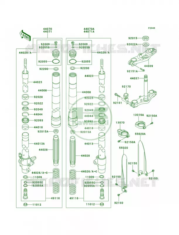 Front Fork Kawasaki MOTOS 85 2010 KX85  KX85AAF