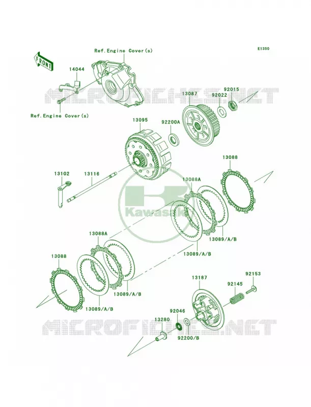 Clutch Kawasaki MOTOS 450 2010 KX450F  KX450EAF