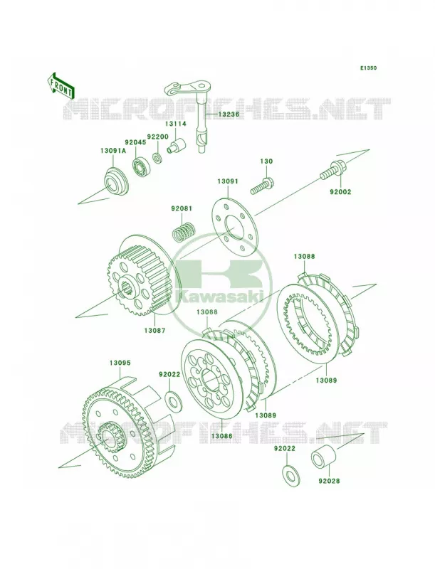 Clutch Kawasaki MOTOS 65 2009 KX65   KX65A9F