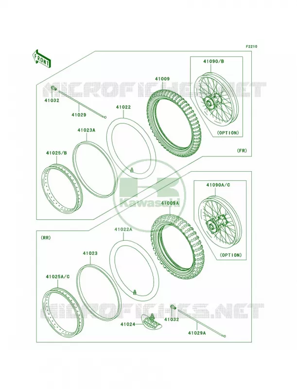 WheelsTires Kawasaki MOTOS 65 2009 KX65   KX65A9F