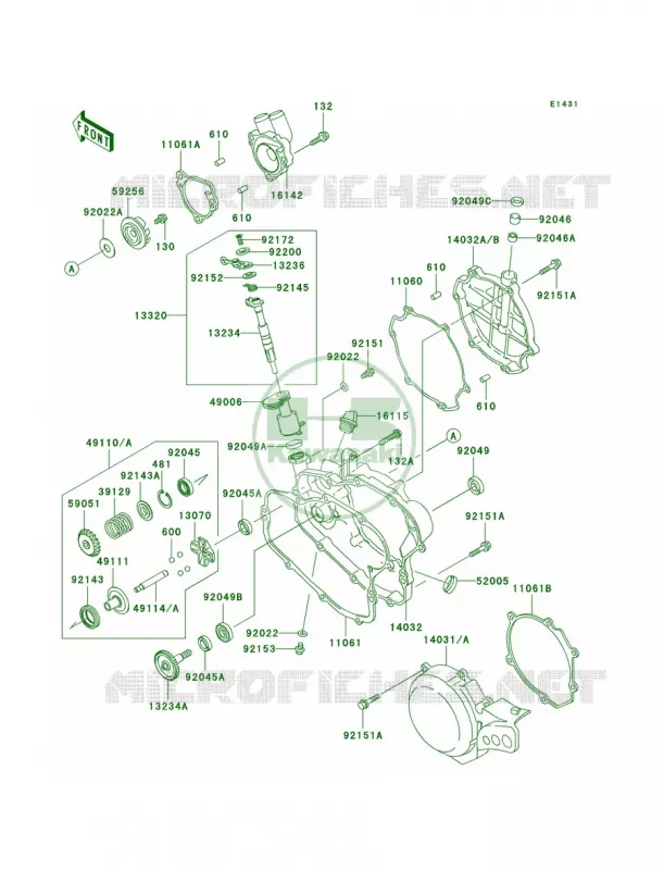 Engine Covers Kawasaki MOTOS 100 2009 KX100  KX100D9F