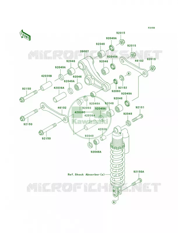 Rear Suspension Kawasaki MOTOS 100 2009 KX100  KX100D9F