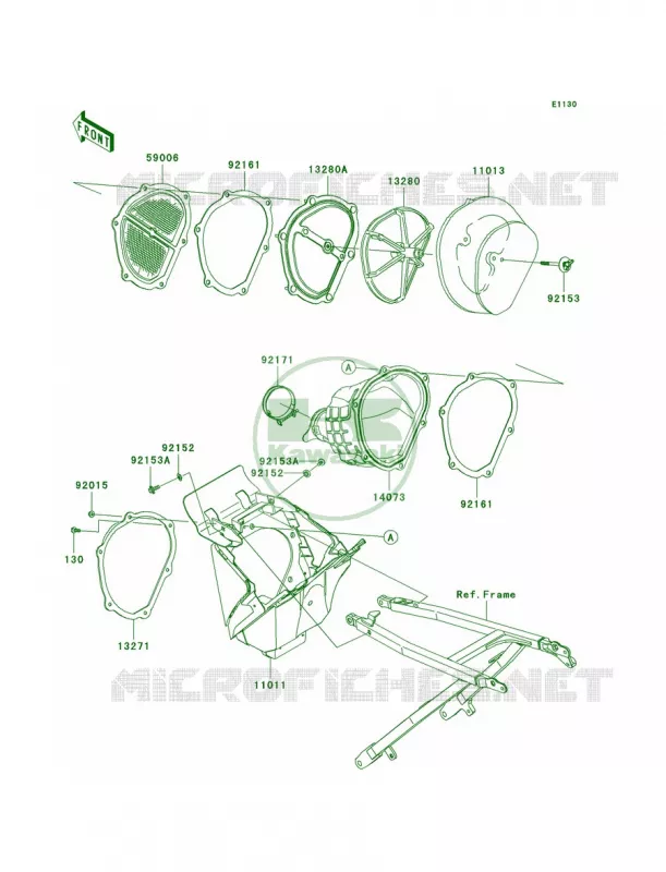 Air Cleaner Kawasaki MOTOS 250 2009 KX250F  KX250W9F