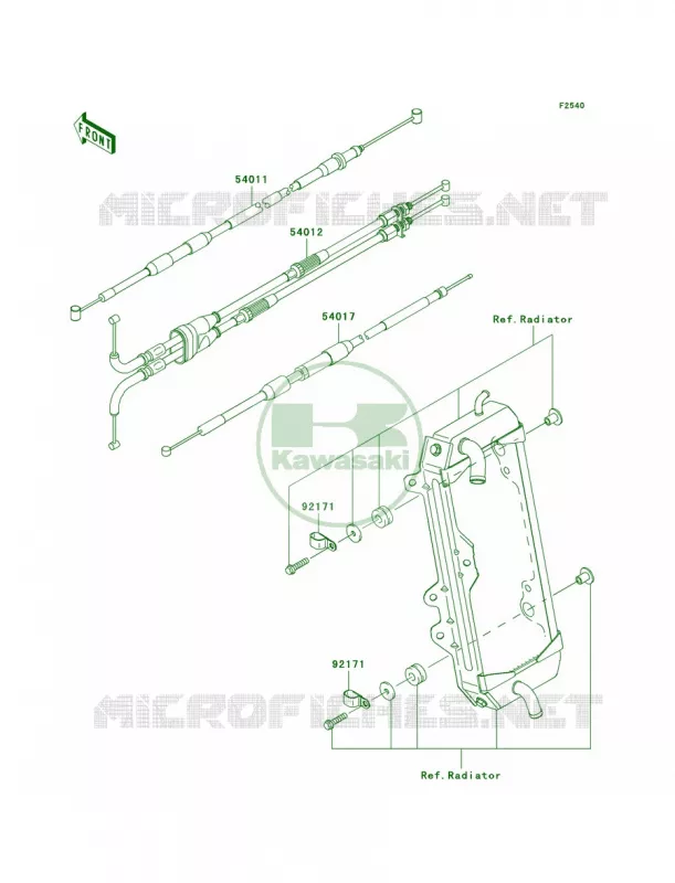 Cables Kawasaki MOTOS 250 2009 KX250F  KX250W9F