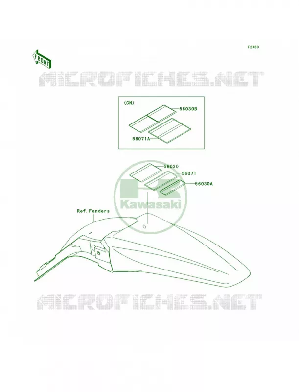 Labels Kawasaki MOTOS 250 2009 KX250F  KX250W9F