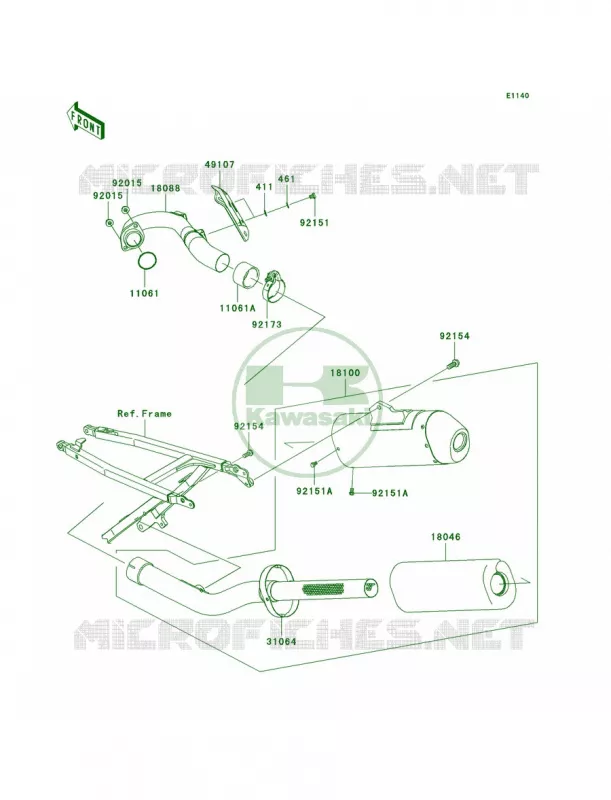 Mufflers Kawasaki MOTOS 250 2009 KX250F  KX250W9F