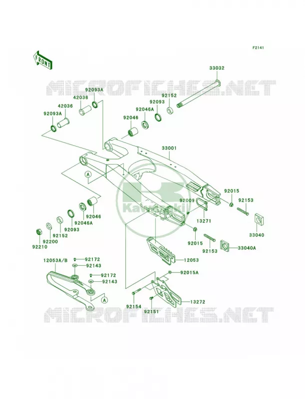 Swingarm Kawasaki MOTOS 250 2009 KX250F  KX250W9F