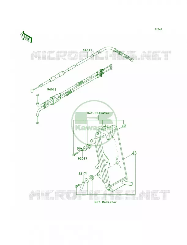 Cables Kawasaki MOTOS 450 2009 KX450F  KX450E9F