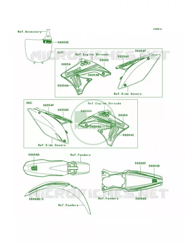 DecalsEbonyE9FA Kawasaki MOTOS 450 2009 KX450F  KX450E9F
