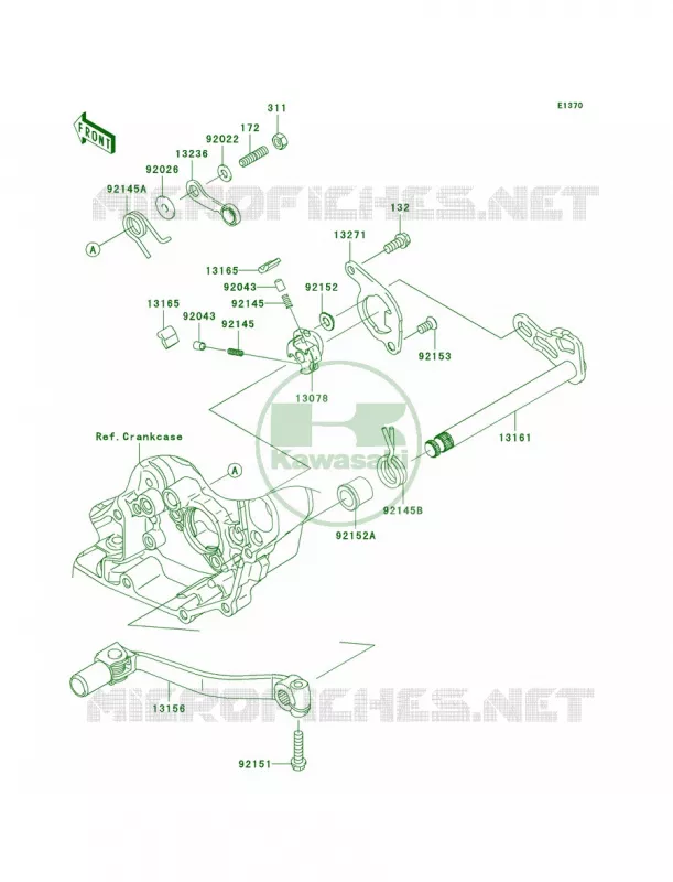 Gear Change Mechanism Kawasaki MOTOS 450 2009 KX450F  KX450E9F