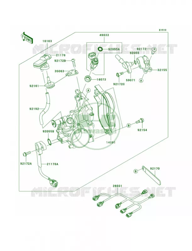 Throttle Kawasaki MOTOS 450 2009 KX450F  KX450E9F