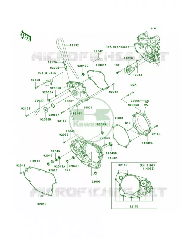Engine Covers Kawasaki MOTOS 450 2009 KX450F Monster Energy  KX450E9FA