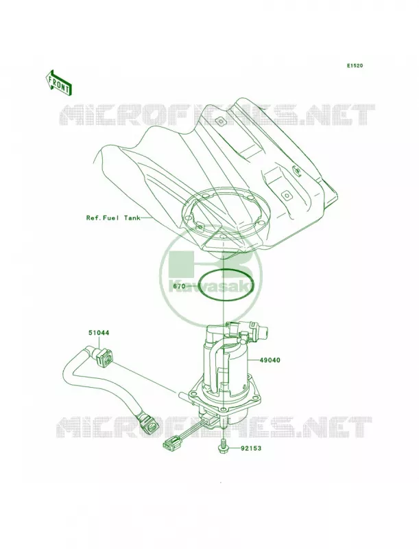Fuel Pump Kawasaki MOTOS 450 2009 KX450F Monster Energy  KX450E9FA