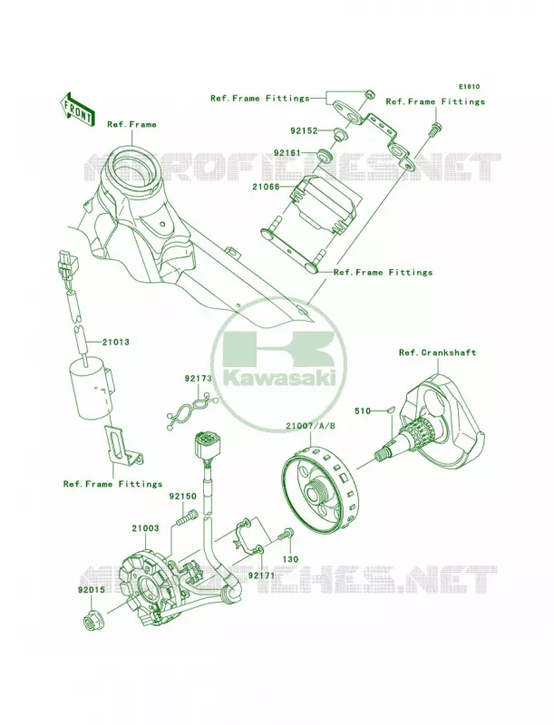 Generator Kawasaki MOTOS 450 2009 KX450F Monster Energy  KX450E9FA