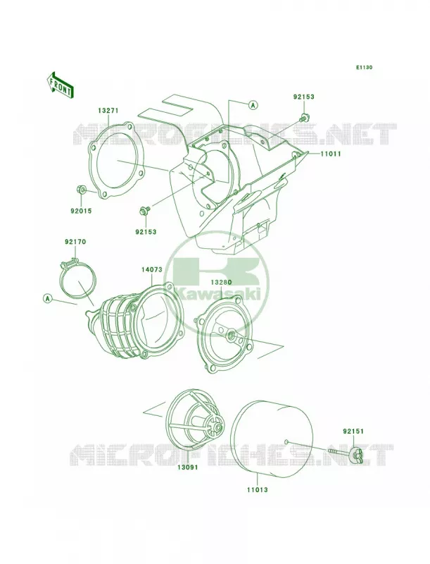 Air Cleaner Kawasaki MOTOS 65 2008 KX65   KX65A8F