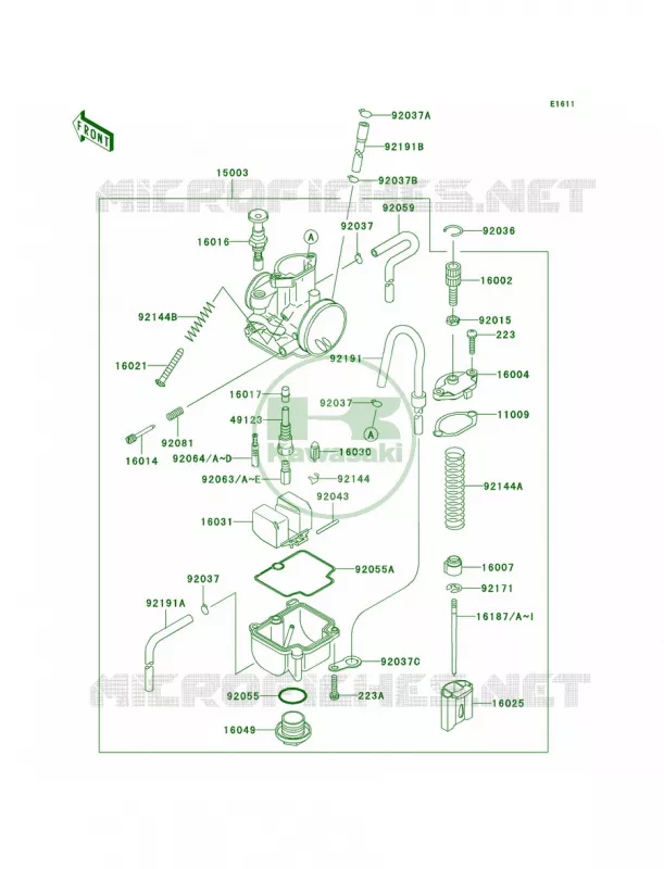 Carburetor Kawasaki MOTOS 85 2008 KX85  KX85A8F