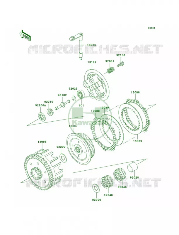 Clutch Kawasaki MOTOS 85 2008 KX85  KX85A8F