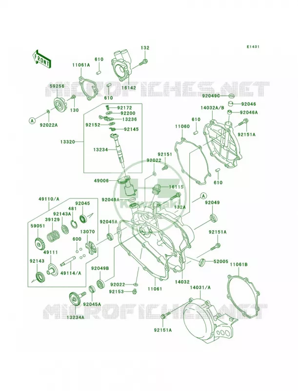 Engine Covers Kawasaki MOTOS 85 2008 KX85  KX85A8F