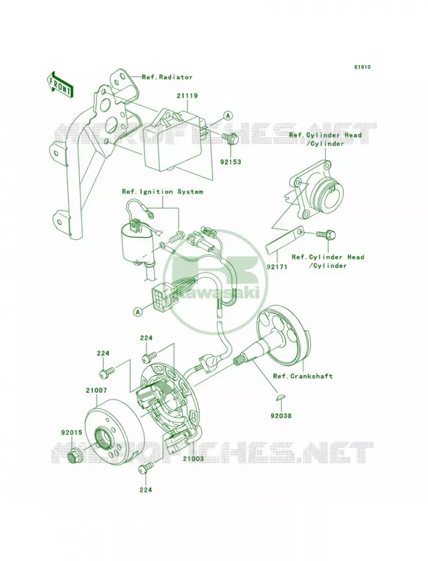 Generator Kawasaki MOTOS 85 2008 KX85  KX85A8F