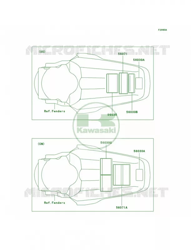 LabelsA8FA9F Kawasaki MOTOS 85 2008 KX85  KX85A8F