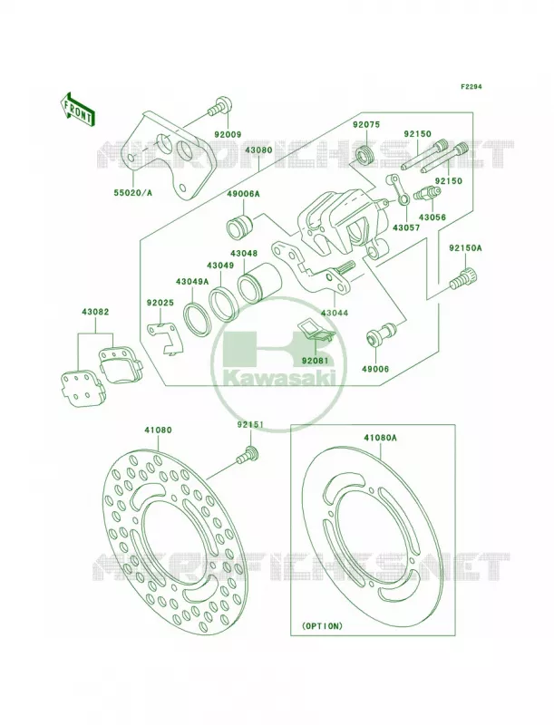 Rear Brake Kawasaki MOTOS 85 2008 KX85  KX85A8F