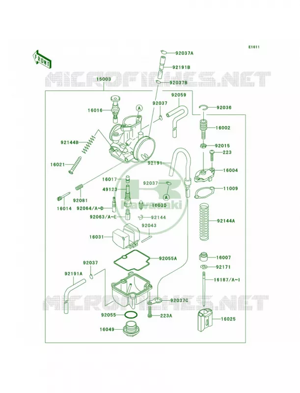 Carburetor Kawasaki MOTOS 100 2008 KX100  KX100D8F
