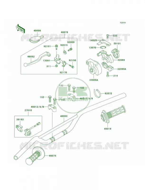 Handlebar Kawasaki MOTOS 100 2008 KX100  KX100D8F