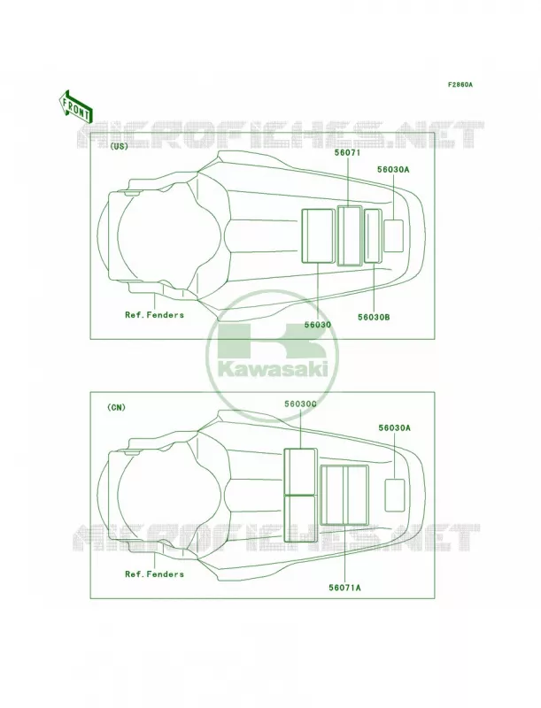 LabelsD8FD9F Kawasaki MOTOS 100 2008 KX100  KX100D8F