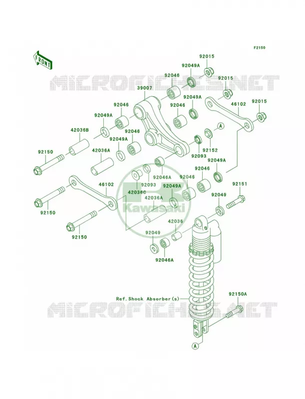 Rear Suspension Kawasaki MOTOS 100 2008 KX100  KX100D8F