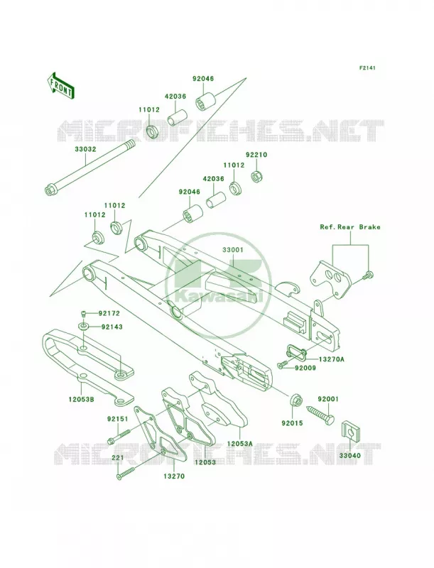Swingarm Kawasaki MOTOS 100 2008 KX100  KX100D8F