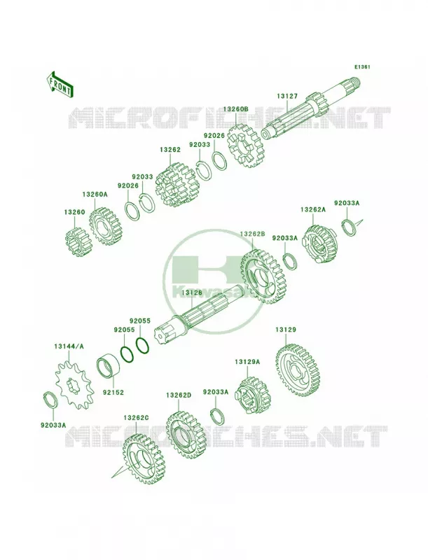 Transmission Kawasaki MOTOS 100 2008 KX100  KX100D8F