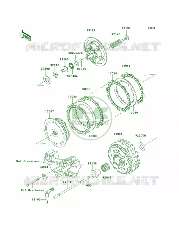 Clutch Kawasaki MOTOS 250 2008 KX250F  KX250T8F