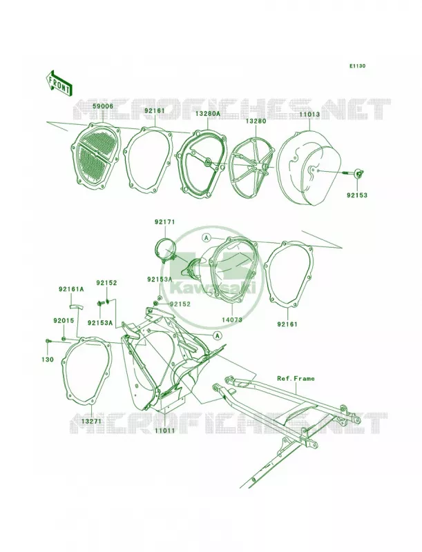 Air Cleaner Kawasaki MOTOS 450 2008 KX450F  KX450D8F
