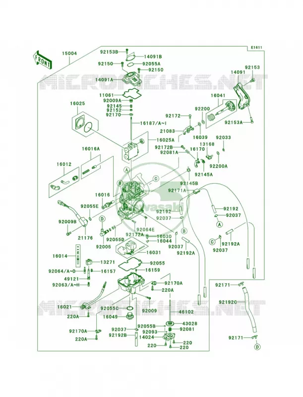 Carburetor Kawasaki MOTOS 450 2008 KX450F  KX450D8F