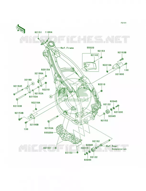 Frame Fittings Kawasaki MOTOS 450 2008 KX450F  KX450D8F