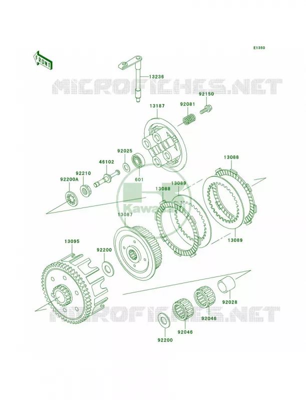 Clutch Kawasaki MOTOS 85 2009 KX85  KX85A9F