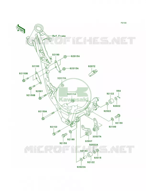 Engine Mount Kawasaki MOTOS 85 2009 KX85  KX85A9F