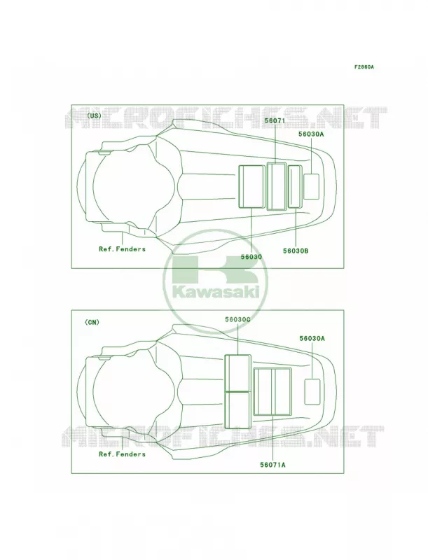 LabelsA8FA9F Kawasaki MOTOS 85 2009 KX85  KX85A9F