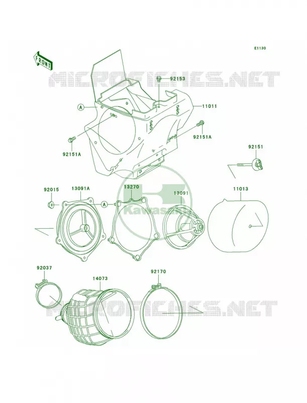 Air Cleaner Kawasaki MOTOS 85 2009 KX85 Monster Energy  KX85A9FA