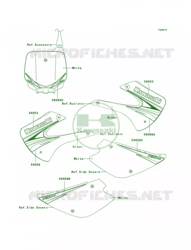 DecalsGreenA9F Kawasaki MOTOS 85 2009 KX85 Monster Energy  KX85A9FA