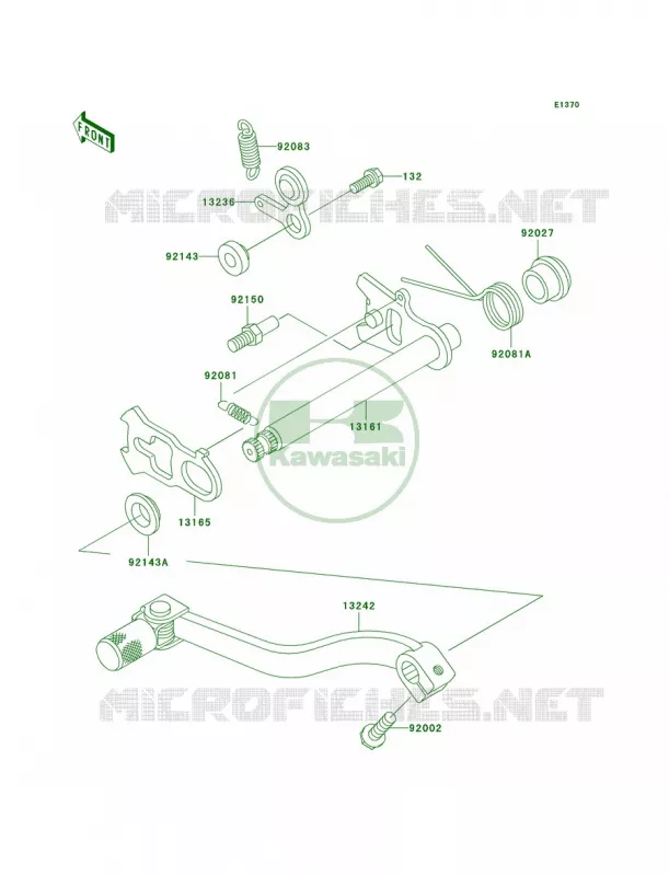 Gear Change Mechanism Kawasaki MOTOS 85 2009 KX85 Monster Energy  KX85A9FA