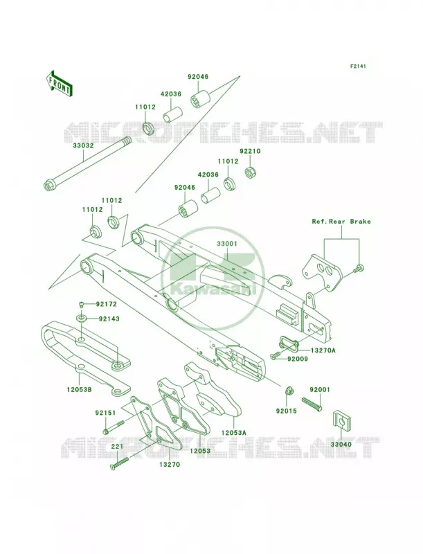 Swingarm Kawasaki MOTOS 85 2009 KX85 Monster Energy  KX85A9FA