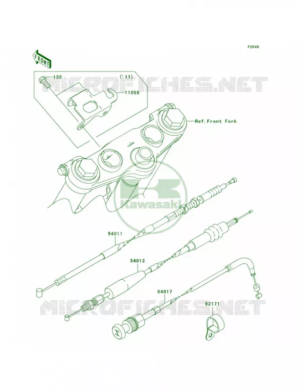 Cables Kawasaki MOTOS 140 2009 KLX140L Monster Energy  KLX140B9FA