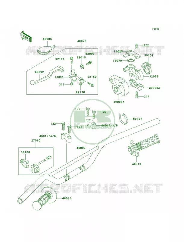 Handlebar Kawasaki MOTOS 100 2007 KX100  KX100D7F