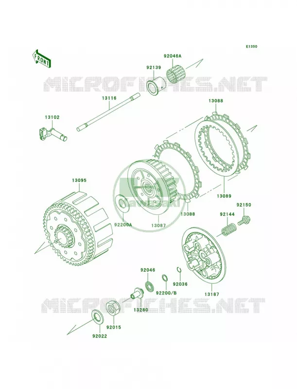 Clutch Kawasaki MOTOS 250 2007 KX250  KX250R7F