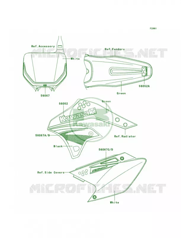 Decals Kawasaki MOTOS 250 2007 KX250F  KX250T7F