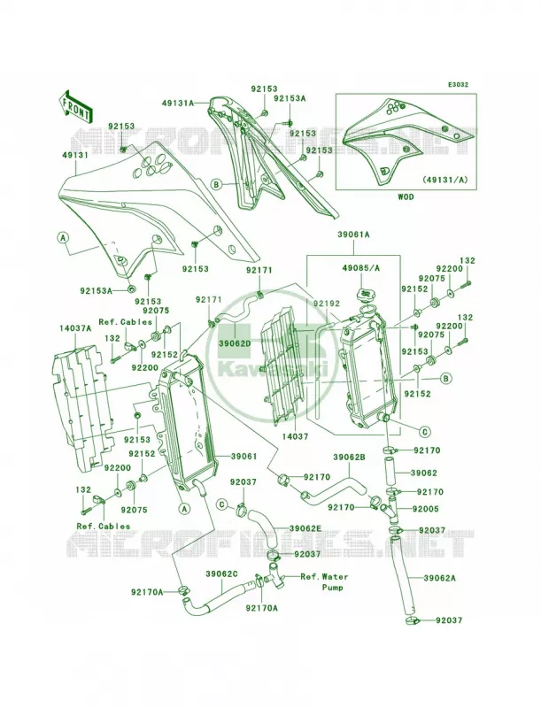 Radiator Kawasaki MOTOS 250 2007 KX250F  KX250T7F