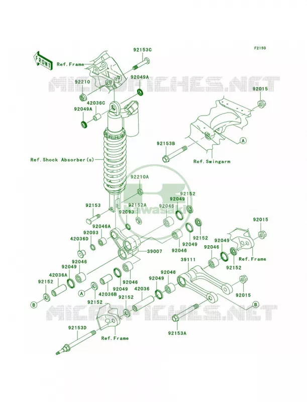 Rear Suspension Kawasaki MOTOS 250 2007 KX250F  KX250T7F